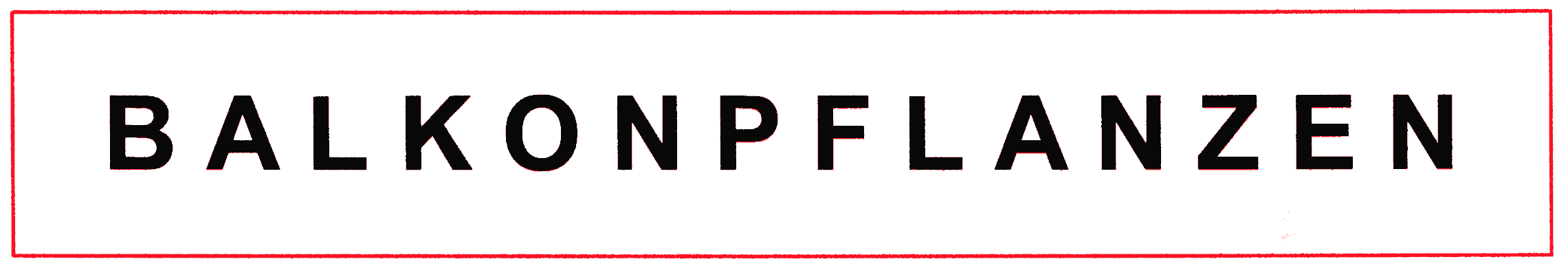 Blende BALKONPFLANZEN