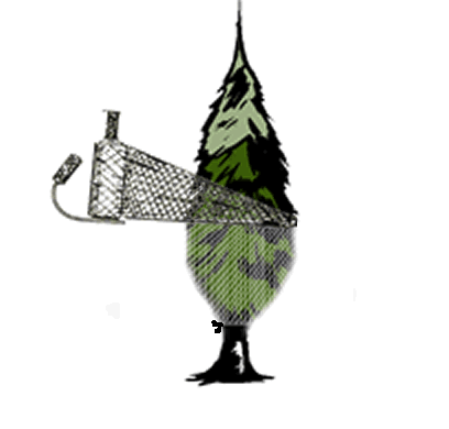 Weihnachtsbaum mit Sicherungsnetz